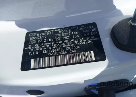 2018 Genesis G80 3.8 из США, поврежденный, VIN KMHGN4JE8JU262906